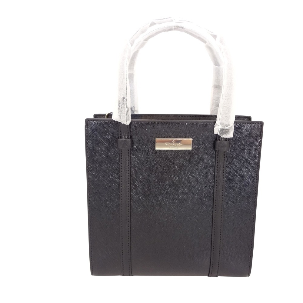 Kate Spade Kenzie Mini Tote Small Black NEW Patent Saffiano Leather KK037 NEW‎